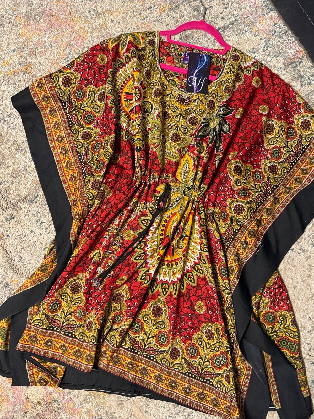 Women’s Red & Gold Bohemian Tunic